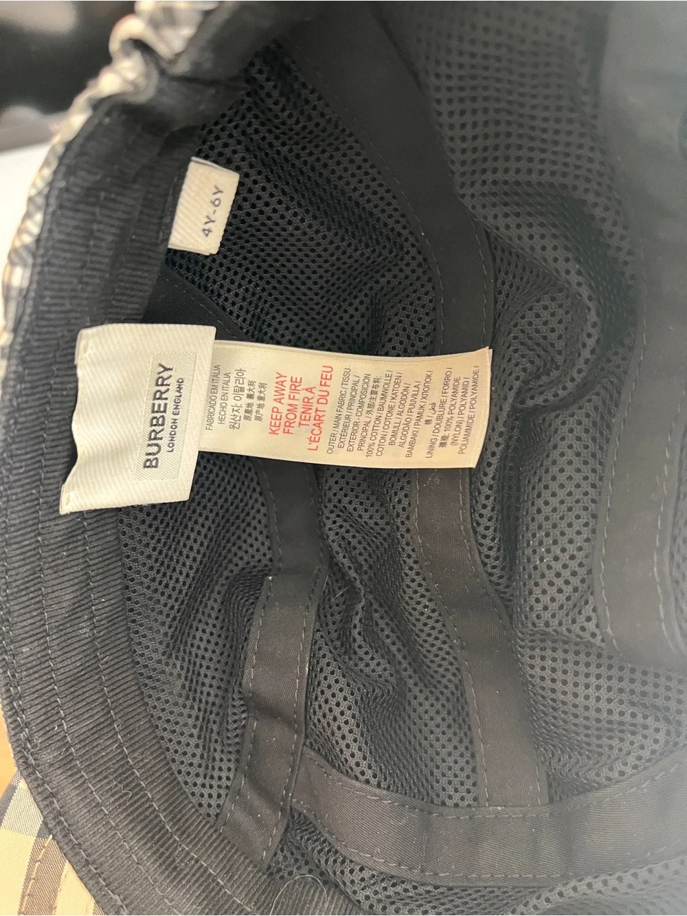 Kids Burberry Cap